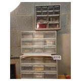 (3) Plastic organizing containers with contents