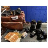 KSX camera with lenses & bag
