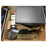 Kodak camera, cassettes, CD storage rack