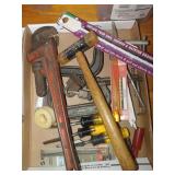 Pipe wrench, saw blades and more