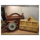 Clock, Magazine rack and shelf