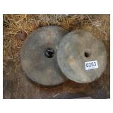 (2) stone wheels