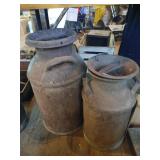 (2) milk cans