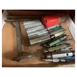 Drill bit set, lug wrench pices, gauges and more