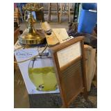 Boyds Bear doll, office light, washboard, more