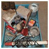 Oil cans, work light, fuel stabilizer and more