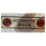 Cast Iron Gulf Dealer sign
