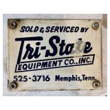 Metal Tri-State sign
