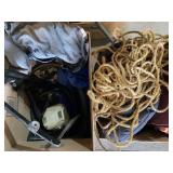 Sleep bag, rope, foam pad, more
