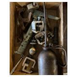 Clamps, ball hitch, oil can