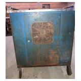 Rolling metal cart