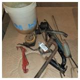 Bucket, handles, light and more