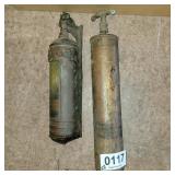 (2) Vintage fire extinguishers