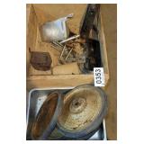 Vintage wheels,  crate and more