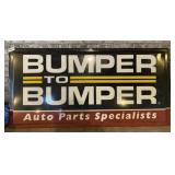 Bumper to Bumper sign (plastic)