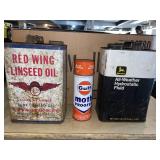 Oil Cans, John Deere, Gulf, Red Wing