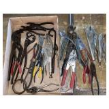 Vise grips, pliers, more