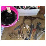 (2) buckets, miscellaneous tools