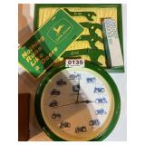 John Deere clock, picture, thermometer
