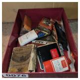 Vintage tobacco tins, Galaxie emblem, clamps, more