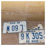 (3) License plates (1969 OH)