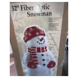 32" fiber optic snowman
