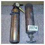 (2) Vintage fire extinguishers