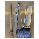 Post hole digger, dinning canopy, snow shovel