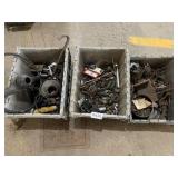 Steering wheel, spark plugs, nuts and bolts and