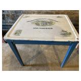 Enamel top table (24"x20"x21")