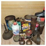 Vintage oilers, vintage oil cans and more