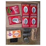 Vintage tobacco tins, matches, more