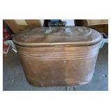 Vintage copper boiler with lid
