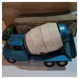 Vintage toy Cement truck and cattle truck