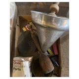 Masher, strainer, ladle