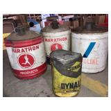 Marathon, Pure, Sunoco oil/gas cans