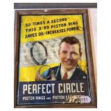 Piston Rings Framed metal sign