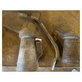Vintage oil cans, more
