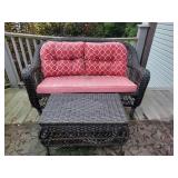 Patio loveseat and table