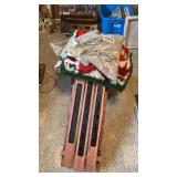 Sled with lights, stool, blanket and more