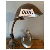 Vintage paper punch and lamp