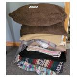 Rugs, blankets and pillows