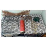 Cast iron frog, trivets, extinguisher , more