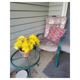 Patio Chair, table and pot