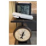 Scale and weather station