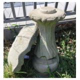 Concrete bird bath