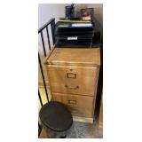 Wood File cabinet, office organizer, waste basket