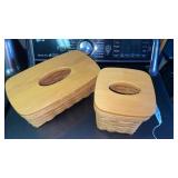 (2) Longaberger tissue baskets