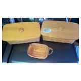 (3) Longaberger baskets