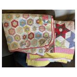(2) handmade quilts- some wear